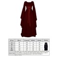 thumbnail image 3 of Costume Maxi à Manches Longues pour Femmes, Col Rond, Ceinture d'Halloween, Costume de Cosplay d'Halloween, 3 of 5