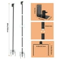 thumbnail image 7 of Urban Deco Bird House Pole Mount Kit 80 Inch - Adjustable Hummingbird Bird Feeder Post Support Rod Universal Stand Set with 5 Prongs for Outdoor, Yard, Garden Decor, Black, 7 of 7