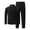 Black, variant on Men's 2 Piece Linen Suit Breathable Button Down Long Shirt Beach Linen Pants Men Relaxed Fit Casual Outfits for Summer Travel