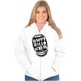 thumbnail image 4 of Happy Halloween Spooky Scream Pun Unisex Fleece Graphic Zip Up Hoodie Brisco Brands 2X, 4 of 5