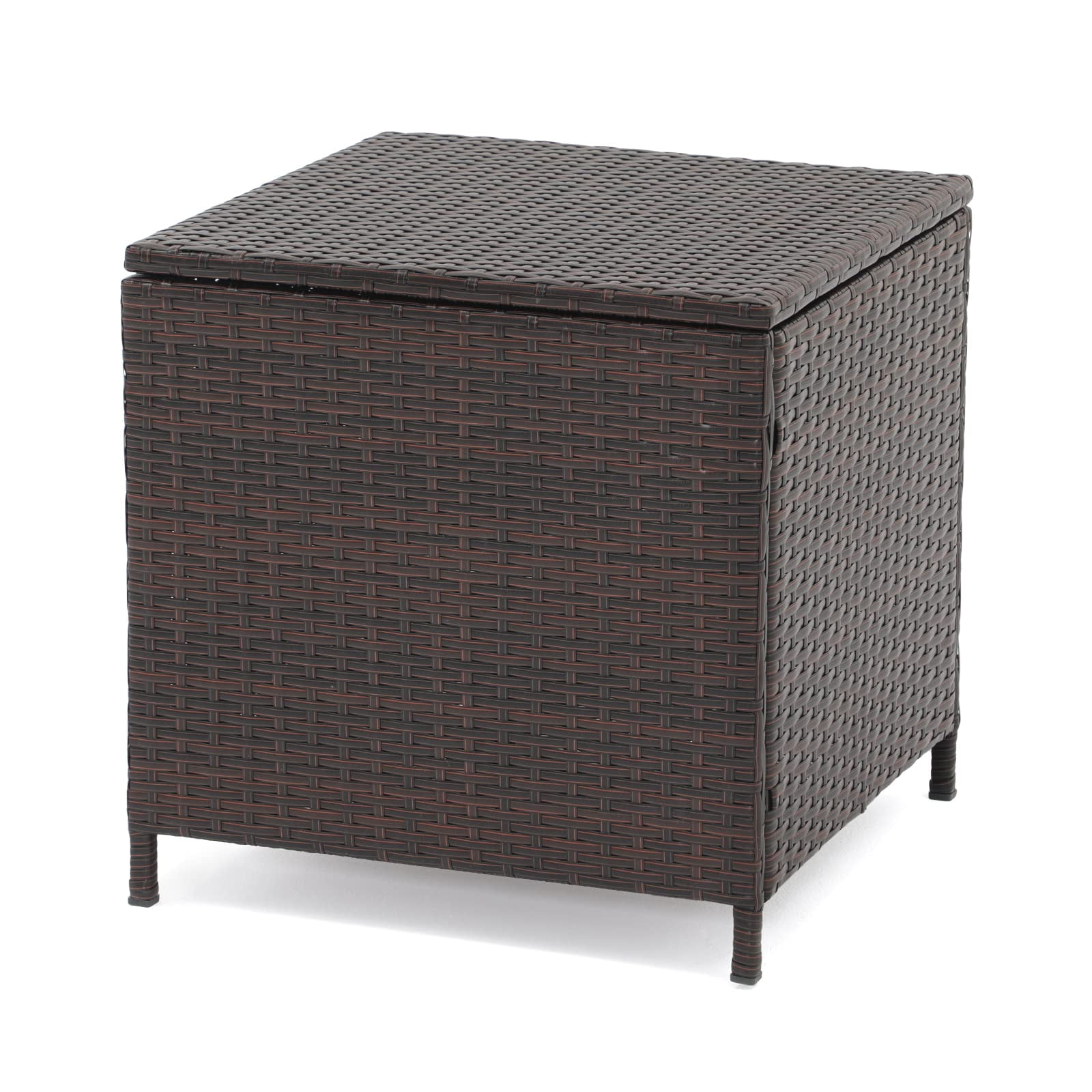 Outdoor wicker end table with storage sale