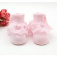 thumbnail image 2 of 3 Pairs Baby Girl Lovely Lace Ruffle Frilly Cotton Ankle Socks Newborn Warm Floor Socks 0-6M, 2 of 7