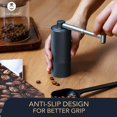 thumbnail image 3 of TIMEMORE Portable Manual Coffee Grinder with Foldable Handle, Small Hand Coffee Grinder with Stainless Steel Conical Burr and Adjustable Setting, for Espresso to French Press - NANO, Black, 3 of 8