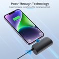 thumbnail image 5 of Mini Portable Charger Power Bank for iPhone,5000mAh Portable Phone Charger, Ultra-Compact PD Fast Charging Battery Pack Compatible, 5 of 5