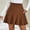 Brown, variant on DJskiyers Womens Corduroy Mini Skirt A Line High Waisted Skort Trendy Ruffle Pleated Skirt Comfort Casual Skort Elegant Short Skirts
