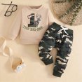 thumbnail image 2 of UAYOTSE Baby Boys 2 Piece Birthday Outfit Animal Print Sweatshirt Camo Jogger Pants Infant Set Size 6-12 Months, 2 of 7