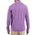 thumbnail image 2 of Women's-Cutter & Buck  Heather Purple ECU Pirates Adapt Eco Knit Stretch Recycled DryTec Raglan Quarter-Zip Pullover, 2 of 2