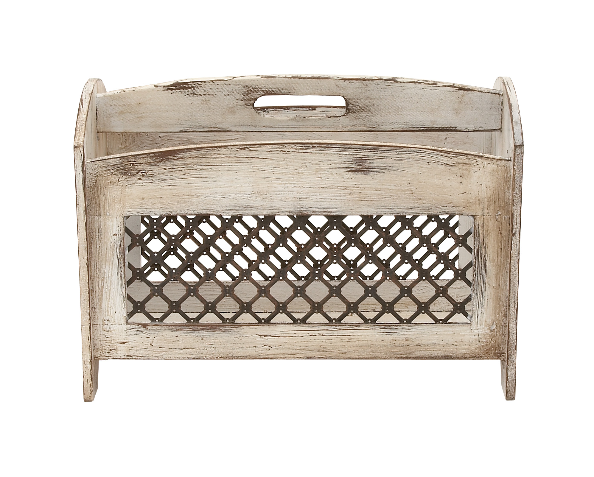 Wood Metal Magazine Holder