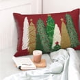 thumbnail image 2 of Christmas Pillow Covers 12x20 Inch Set of 2 Colorful Christmas Tree Throw Pillows Case, Stars Holiday Outdoor Decorative Farmhouse Winter Red Decor Cushion Covers for Home Sofa Bed Couch, 2 of 6