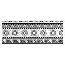 Black and White Geometric Boho Pattern Kitchen Rug Mat,Kitchen Runner Rugs Non Skid Washable,Decorative Kitchen Floor Mats for Kitchen,Sink,Laundry,17"X47"