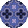 thumbnail image 1 of Ahgly Company Machine Washable Indoor Round Transitional Medium Slate Blue Area Rugs, 3' Round, 1 of 7