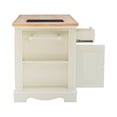 thumbnail image 2 of Pemberly Row Wood Butcher Block Kitchen Island in White, 2 of 8