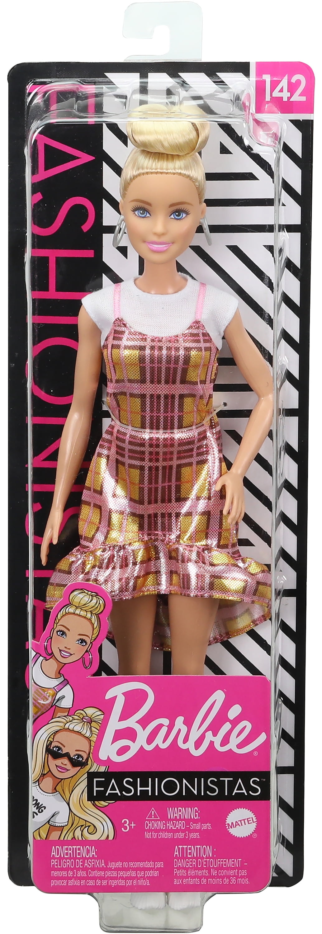 Barbie Fashionistas Doll 140 with Long Brunette Hair Wearing Barbie Fashionistas Doll 140 with Long Brunette Hair Wearing