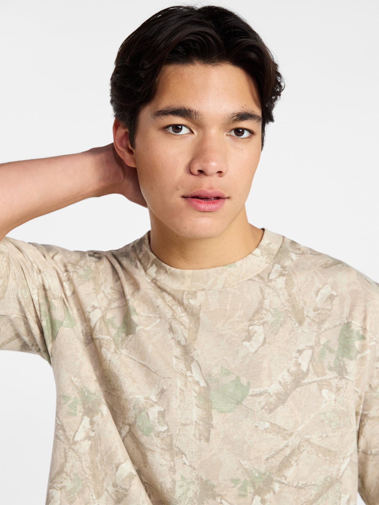 No Boundaries Men's Oversized Boxy Tee with Short Sleeves, XS-4XLT