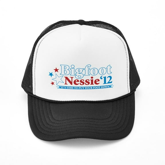 CafePress - Bigfoot/Nessie 12 - Adjustable Unisex Printed Trucker Hat with Mesh Back