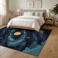 thumbnail image 3 of ODIKA 6'x9' Ultra-Soft Area Rug, System Universe Map With Planet And Star Cluster Motif Galaxy Flowing None Washable, Bare feet friendly, Silk-Touch for Guest Room, Bedroom, 3 of 7