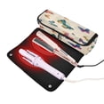 thumbnail image 3 of Hair Tool Travel Bag with Heat Resistant Mat for Flat Iron Straighteners Curling Iron Makeup Toiletries & Haircare Accessories Vibrant Polka Dot Butterfly, 3 of 8