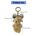 thumbnail image 3 of Fashionable Keychain Plush Bear Keychain Keyring Phone Charm Key Holder Bag Pendant Backpack Accessory for Women Girls, 3 of 8