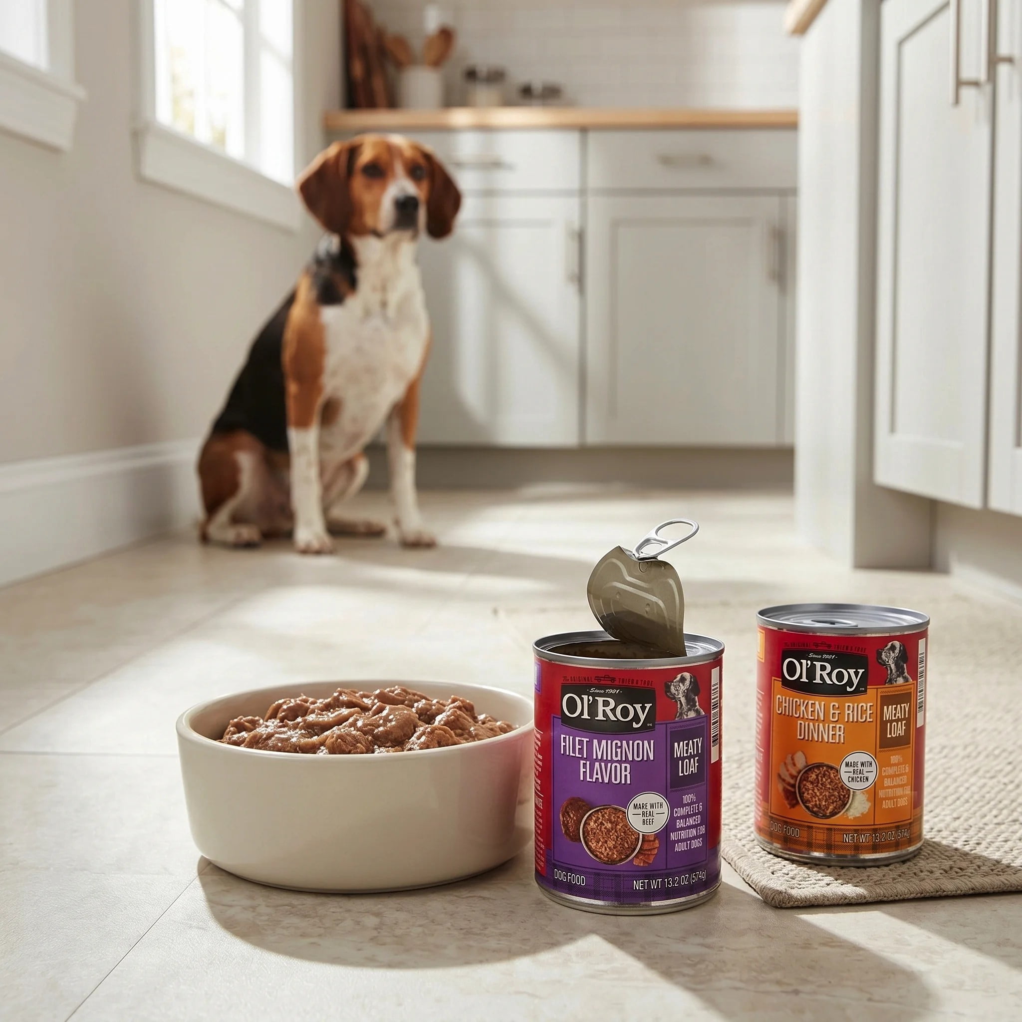 (15 pack) Ol' Roy Filet Mignon Flavor and Chicken and Rice Flavor Wet Dog Food Variety Pack, 13.2 oz Cans, 24 Pack