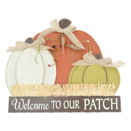 Way to Celebrate Welcome To Our Patch Harvest Decorative Sign, 15.8 in