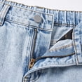 thumbnail image 6 of FEDPOP Girls Wide Leg Baggy Jeans, High Waisted Denim Pants with Pockets, Casual Y2K Loose Trousers for Kids, Blue, 8-14Y, 6 of 7