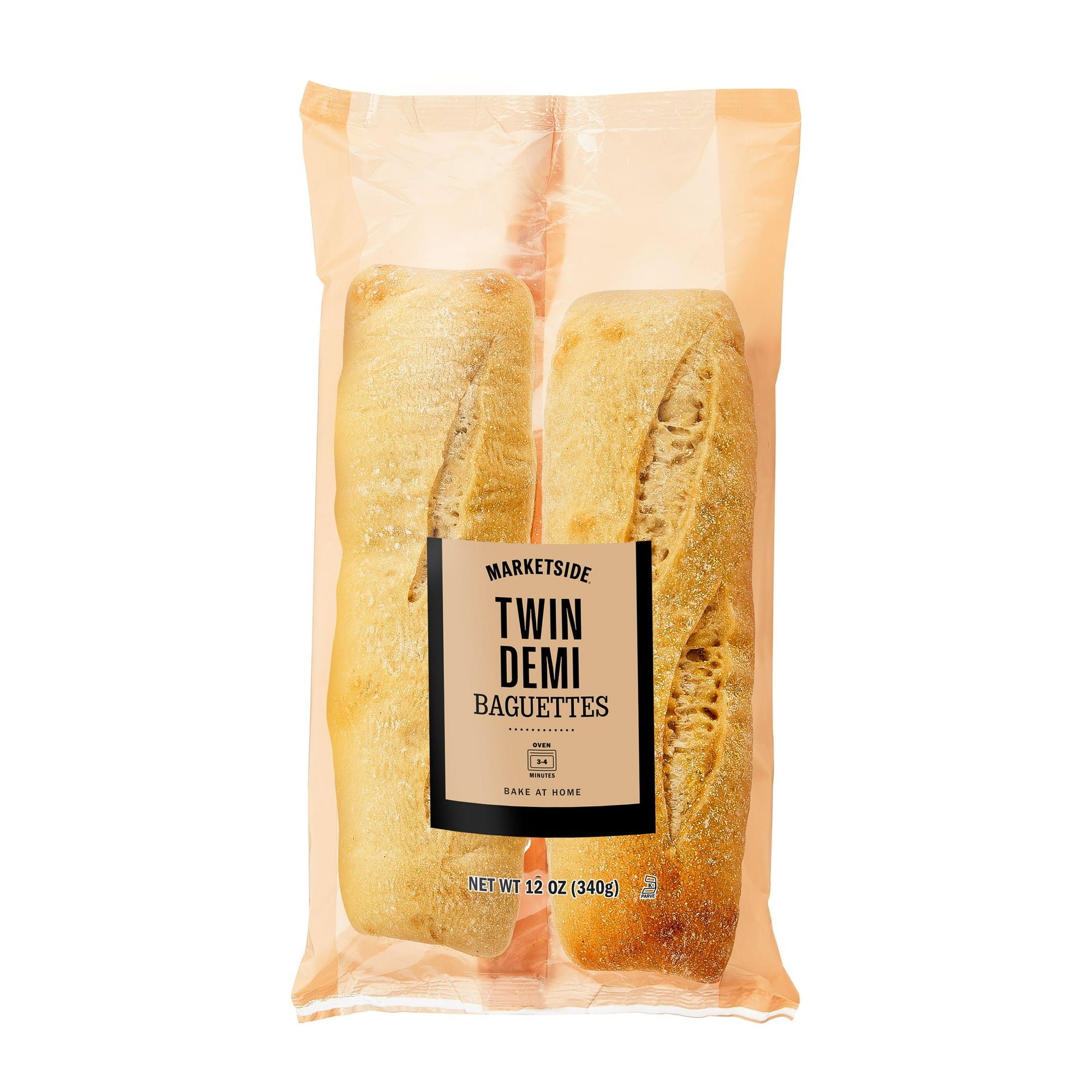 Marketside Bake at Home Twin Demi Baguette, 12 oz, 2 Count