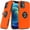 Cosmic Orange, variant on For iPhone 12 & iPhone 12 Pro CHIEF Oil Painted Magnetic Ring Stand Hybrid Case Cover - Cosmic Orange