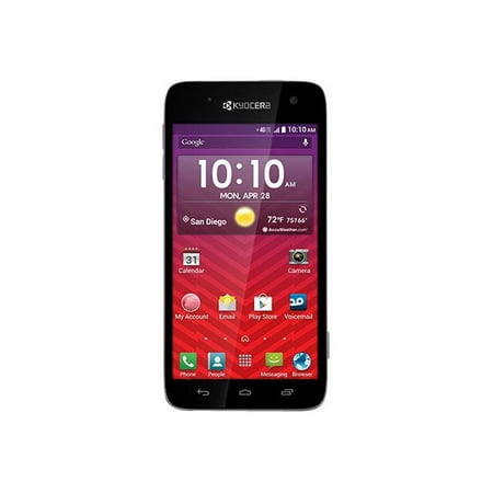 Kyocera Hydro Vibe - 4G smartphone - RAM 1.5 GB / Internal Memory 8 GB - microSD slot - LCD display - 4.5" - 960 x 540 pixels - rear camera 8 MP - Virgin Mobile - black