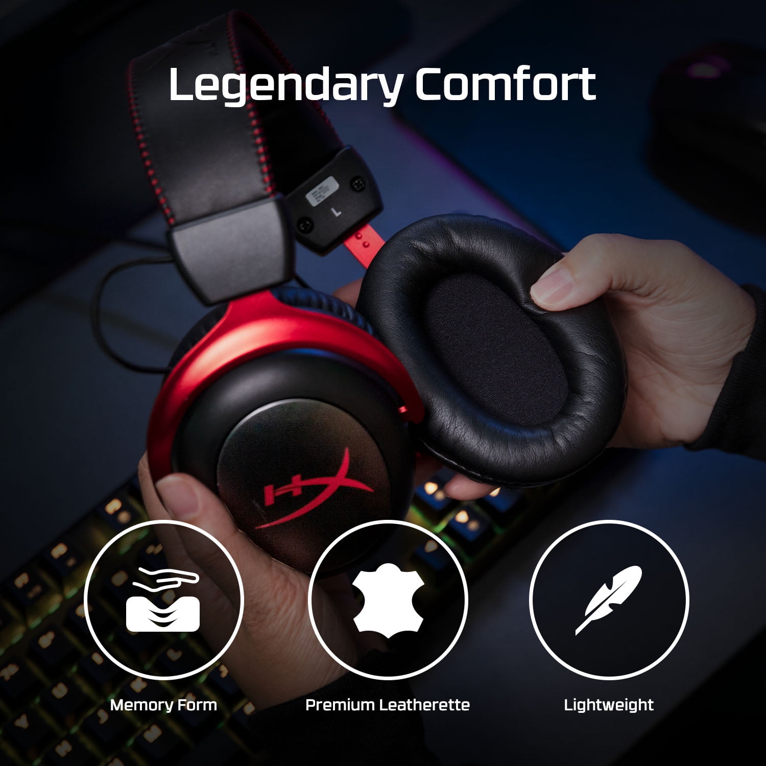 HyperX Cloud II Wired Gaming Headset for PC, Xbox XS, Xbox One, PS5, PS4,  Nintendo Switch, and Mobile Black/Red 4P5M0AA/KHX-HSCP-RD - Best Buy