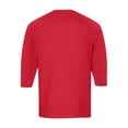 thumbnail image 5 of Lumtrix Mens Fashion Henley Shirts 3/4 Sleeve Sleeve Button Cotton Fitted T-Shirt Solid Color Soft Stylish Tee Tops Red L, 5 of 7