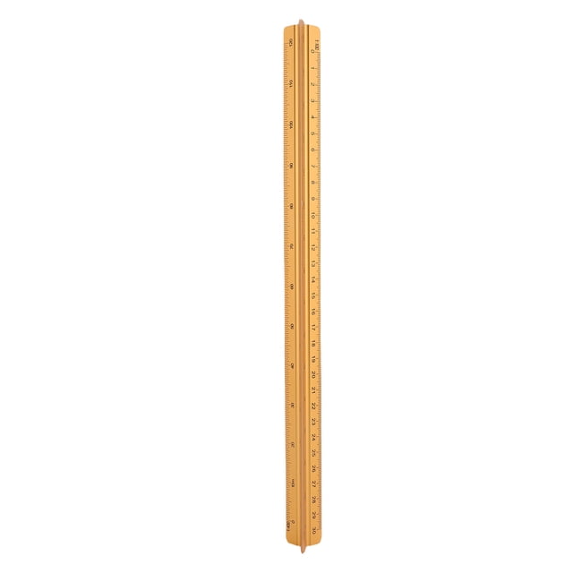 Aluminum Architectural Scale Ruler With Concave Design Robust Triangle Drafting Ruler For Engineering 30cm Range Professional Tool With High Accuracy