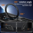 thumbnail image 6 of Phone Case for Samsung S22 Ultra Case with Ring Magnetic Fits Wireless Charger, 2 in 1 Soft TPU and Hard PC Cover Samsung Galaxy S22 Ultra Case Shockproof Rugged Black (Black), 6 of 8