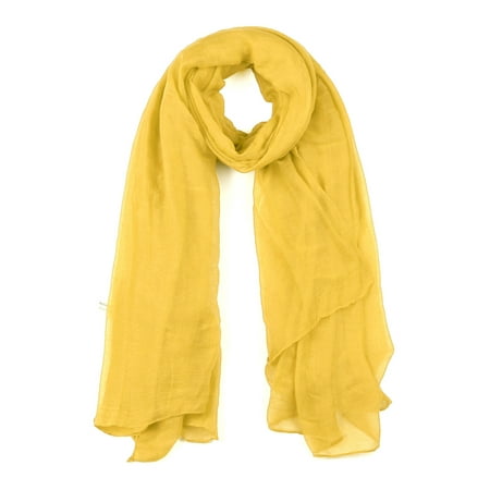 Long Lightweight Large Solid Color Scarf for Women Men