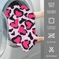 thumbnail image 6 of Hand Towels Set of 2 Leopard Print Pink Heart Towels for Bathroom Soft Absorbent Decorative Hand Bath Towels Dish Towels for Kitchen Sports Gym Yoga Home Decor 14 x 28 in, 6 of 6