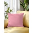 thumbnail image 2 of 1 Pack Outdoor Throw Pillow, Pink Waterproof Pillow with Insert Included, Pure Pink Decorative Accent Cushion Sofa Pillows for Patio Porch, 16 x 16 In, 2 of 8