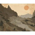 thumbnail image 2 of Green, Jacob 18x15 Gold Ornate Wood Framed with Double Matting Museum Art Print Titled - Thunder Rock I, 2 of 4