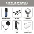thumbnail image 2 of Unique Condenser Microphone Kits Bundle Computer PC Microphone Kit with Adjustable Scissor Arm Stand Shock Mount for Instruments Voice Overs Recording Podcasting YouTube Karaoke Gaming, 2 of 10