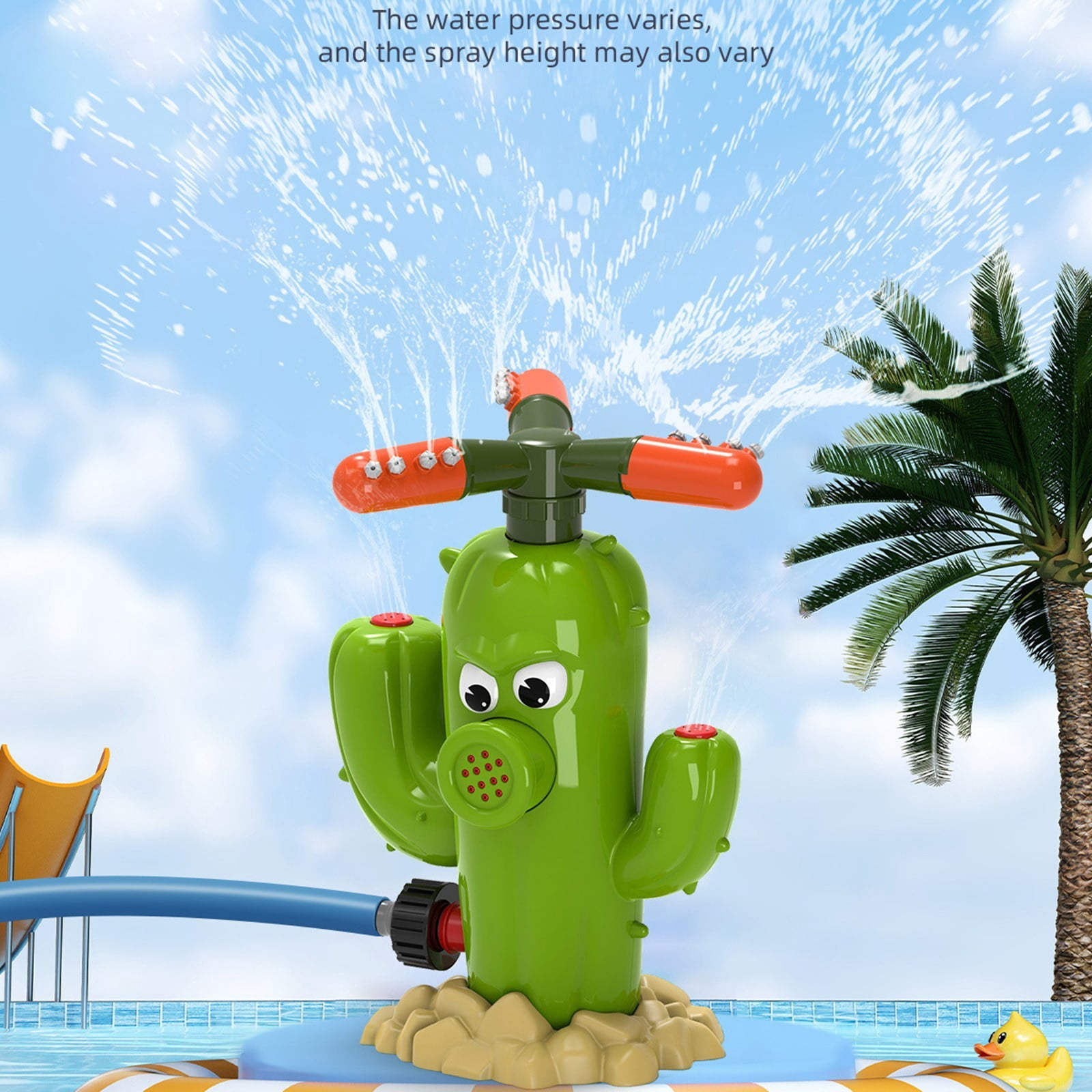 2-In-1 Water Sprinkler Baseball Helicopter Toy, Firefighting Themed Water Spray Toy, Dual-Function Play for Everyone, Easy to Use, Perfect for Yard, Pool and Outdoor Water Fun