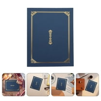 Masteelf Diploma Covers for Graduation Awards A4 Size Dark Blue Certificate Holders Made of Paper 2PCS