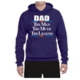 thumbnail image 2 of Wild Bobby,Dad The Man The Myth The Legend Best Daddy Father Gift, Father's Day, Unisex Graphic Hoodie Sweatshirt, Purple, Medium, 2 of 3