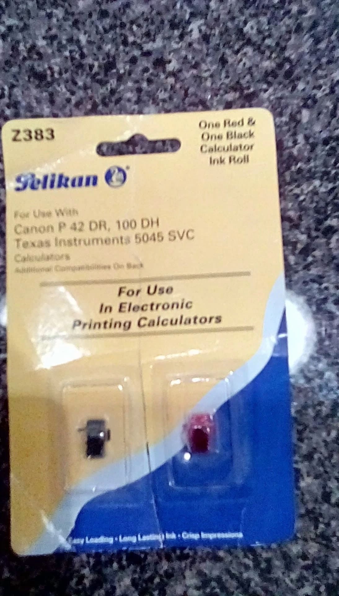 RHEA- Pelikan Z383 Calculator Ink Roll One Red And One Black