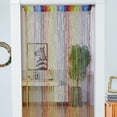 thumbnail image 6 of Cozeii 1 Pack Door String Curtains 78.7x39.4 Inch Glitter Fringe Panel, Tassel Room Beaded Curtain Divider for Window, Wedding, Party Decor, Polyester Thread Screen, Decorative String Curtain, 6 of 8