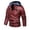Red, variant on IYTR Men's Fashion Leather Jackets Long Sleeve Jacket Zipper Hooded Neck Retro Hooded Leather Jackets with Pocket Solid Color Dark Gray XXXL