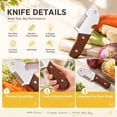 thumbnail image 2 of Wooden Handled Household Scallion Slicer, Multifunctional Kitchen Vegetable Peeler, 2026 Upgrade Multi-Functional Butter Knife 3-1 Built-in Bottle Opener, Spreader & Shredder for Bread, Toast (2PC), 2 of 7