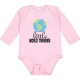 thumbnail image 3 of Inktastic Little World Traveler Boys or Girls Long Sleeve Baby Bodysuit, 3 of 5