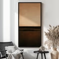 thumbnail image 3 of Large Framed Canvas Print Brown Abstract Modern Wall Art Neutral Decorative for Living room Bedroom - 60"x30" Black Frame, 3 of 6