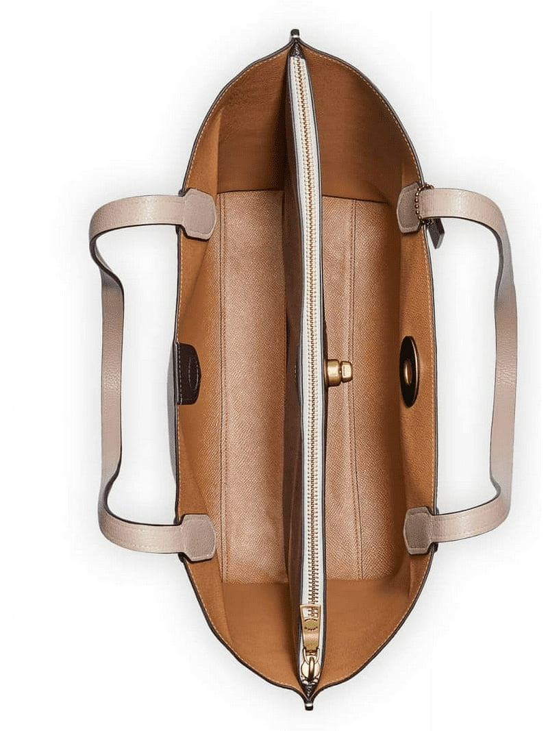 COACH Womens New Leather Willow Tote Handbag, Color-Block