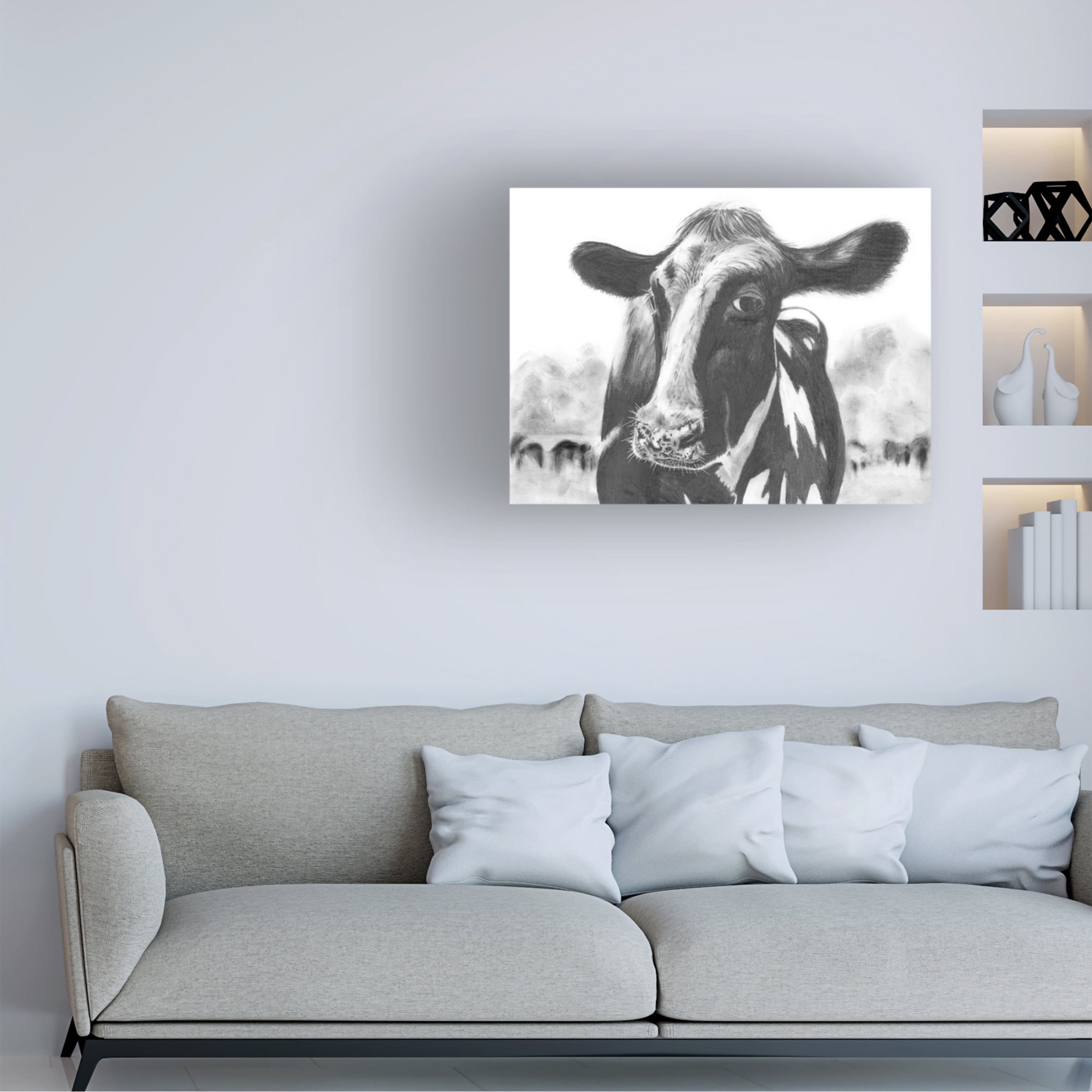 Trademark Fine Art Michael Willett  Holstein Perspective I Canvas Wall Art