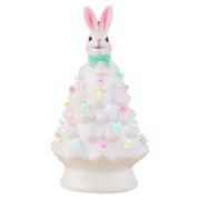 Mr. Cottontail 8" Ceramic Easter Bunny White Tree