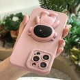 thumbnail image 5 of Compatible for iPhone 13 Pro Max Cute Case, 6D Astronaut Hidden Stand Phone Case for Women Girls Soft TPU Shockproof Back Cover - Pink, 5 of 11